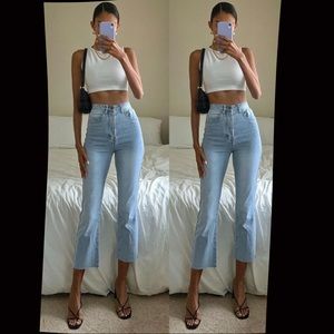 princess polly high waisted cropped jeans